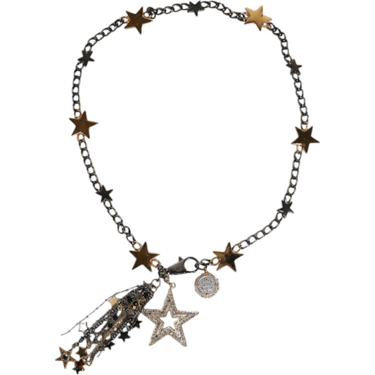 Dolce & Gabbana Silver Gold Brass Embellished Waist Chain Belt 1728,67345645728,Belts - Women - Accessories,Dolce & Gabbana,Gold,Material: 90% Brass 10% Glass,New with tags,S,Women Dolce & Gabbana SMY10414-S