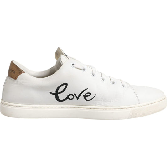 Dolce & Gabbana White Leather Heart Embellished Sneakers Shoes 1728,67345645728,Dolce & Gabbana,EU40/US9.5,Material: 100% Calf Leather,Preowned / Defect,Sneakers - Women - Shoes,White,Women Dolce & Gabbana LA12372-40