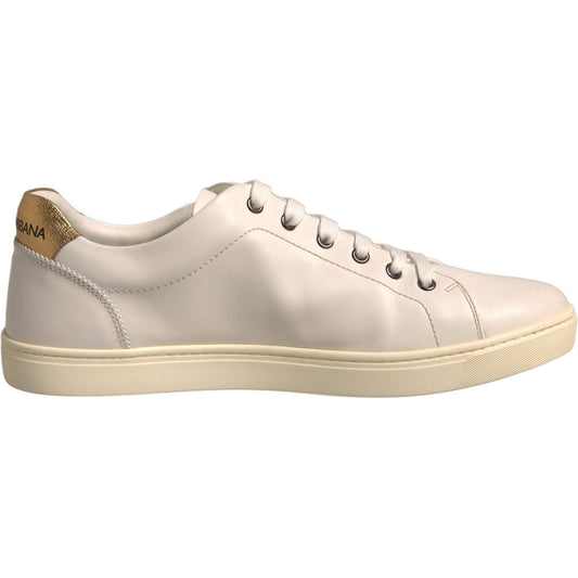 Dolce & Gabbana White Leather Heart Embellished Sneakers Shoes 1728,67345645728,Dolce & Gabbana,EU43/US10,Material: 100% Calf Leather,Men,Preowned / Defect,Sneakers - Men - Shoes,White Dolce & Gabbana MV6807#2-43