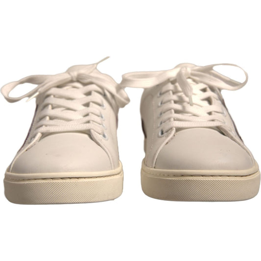 Dolce & Gabbana White Suede Leather Low Top Sneakers Shoes 1728,67345645728,Dolce & Gabbana,EU37.5/US7,Material: 100% Calfskin Leather,Preowned / Defect,Sneakers - Women - Shoes,White,Women Dolce & Gabbana LA12378-37.5
