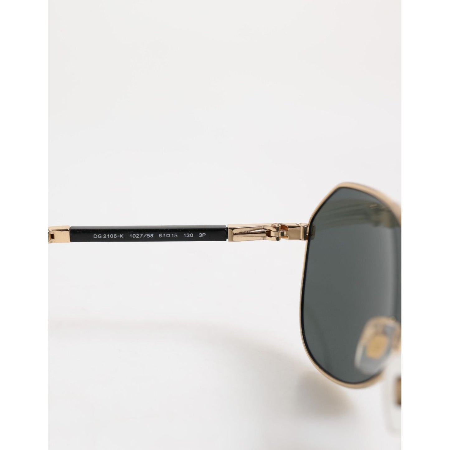 Dolce & Gabbana Gold DG2106K Pilot Frame Tinted Lens Polarized Sunglasses GLA1362