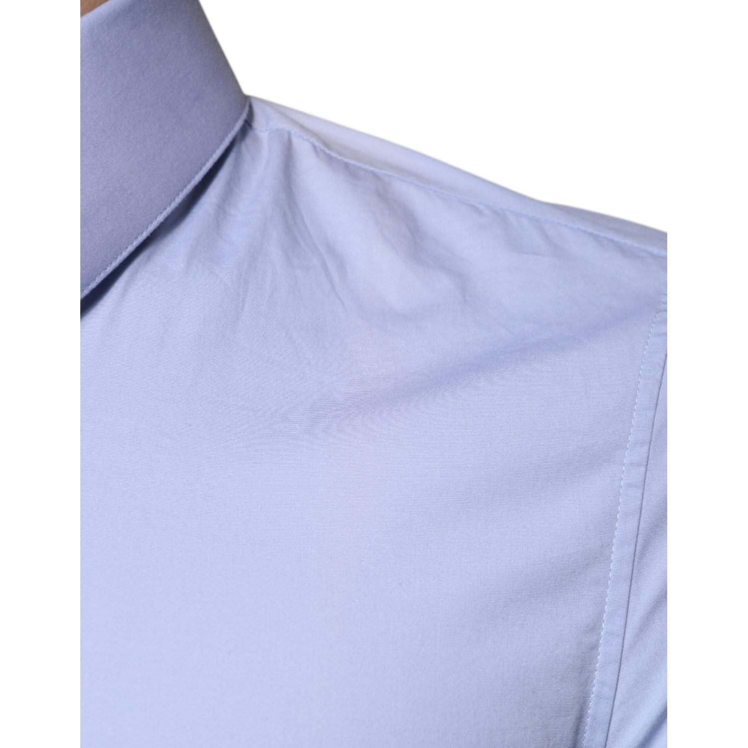 Dolce & Gabbana Light Blue Cotton Slim Fit SICILIA Dress Shirt