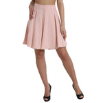 Dolce & Gabbana Light Powder Rose Viscose Pleated Skirt