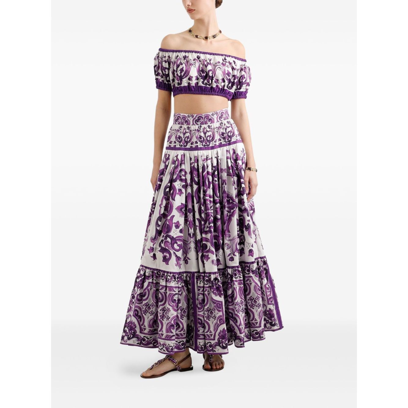 Dolce & Gabbana Maiolica print cotton top