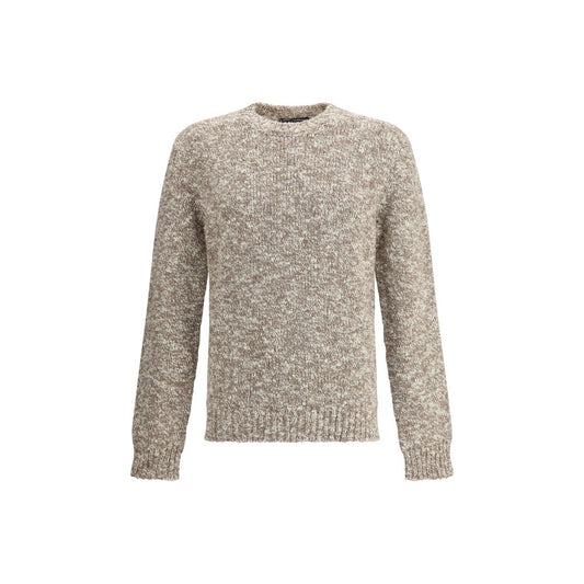 Dolce & Gabbana Multicolor Fleece Wool Sweatshirt with ribbed hem and cuffs, perfect for timeless elegance.