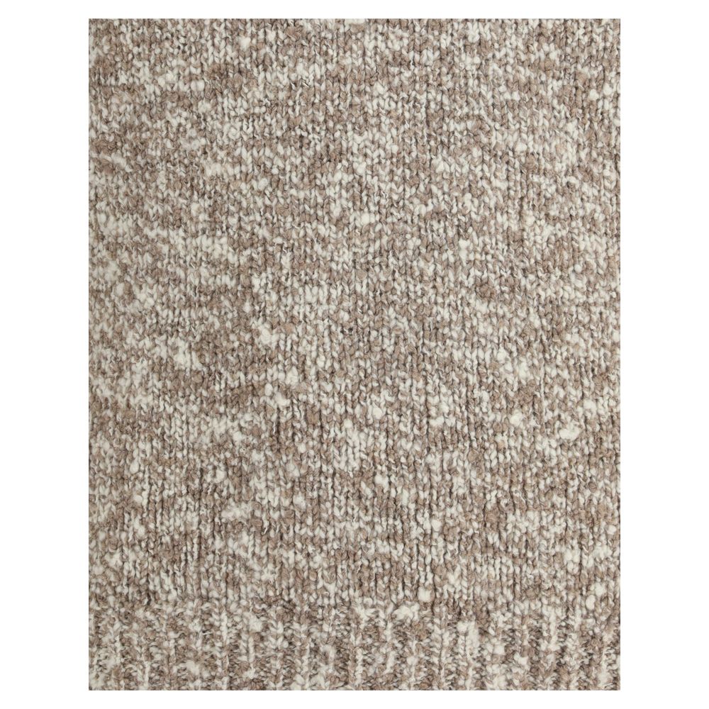 Close-up of Dolce & Gabbana Multicolor Fleece Wool Sweatshirt texture showing ribbed hem and soft wool fabric detail.