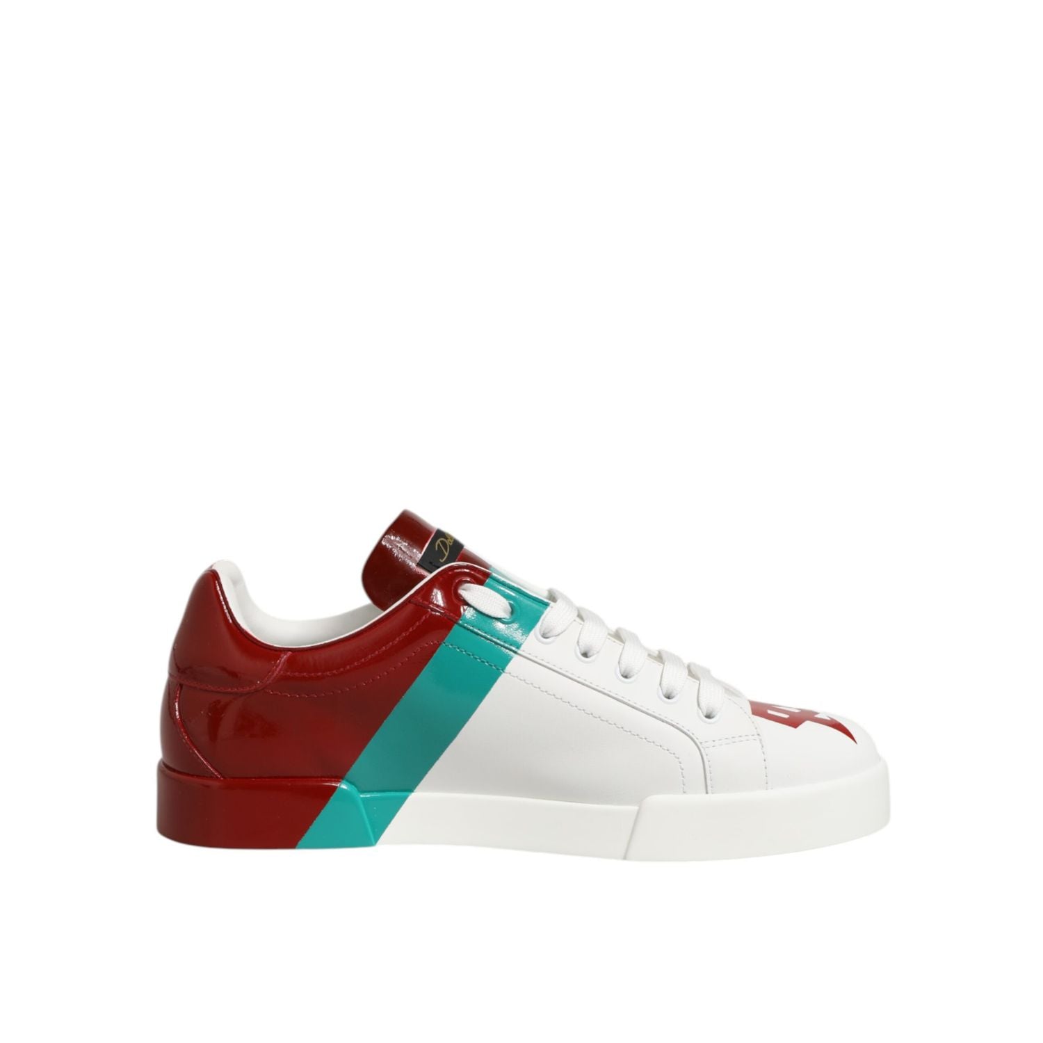 Dolce & Gabbana Multicolor Leather Logo Low Top Sneakers Shoes