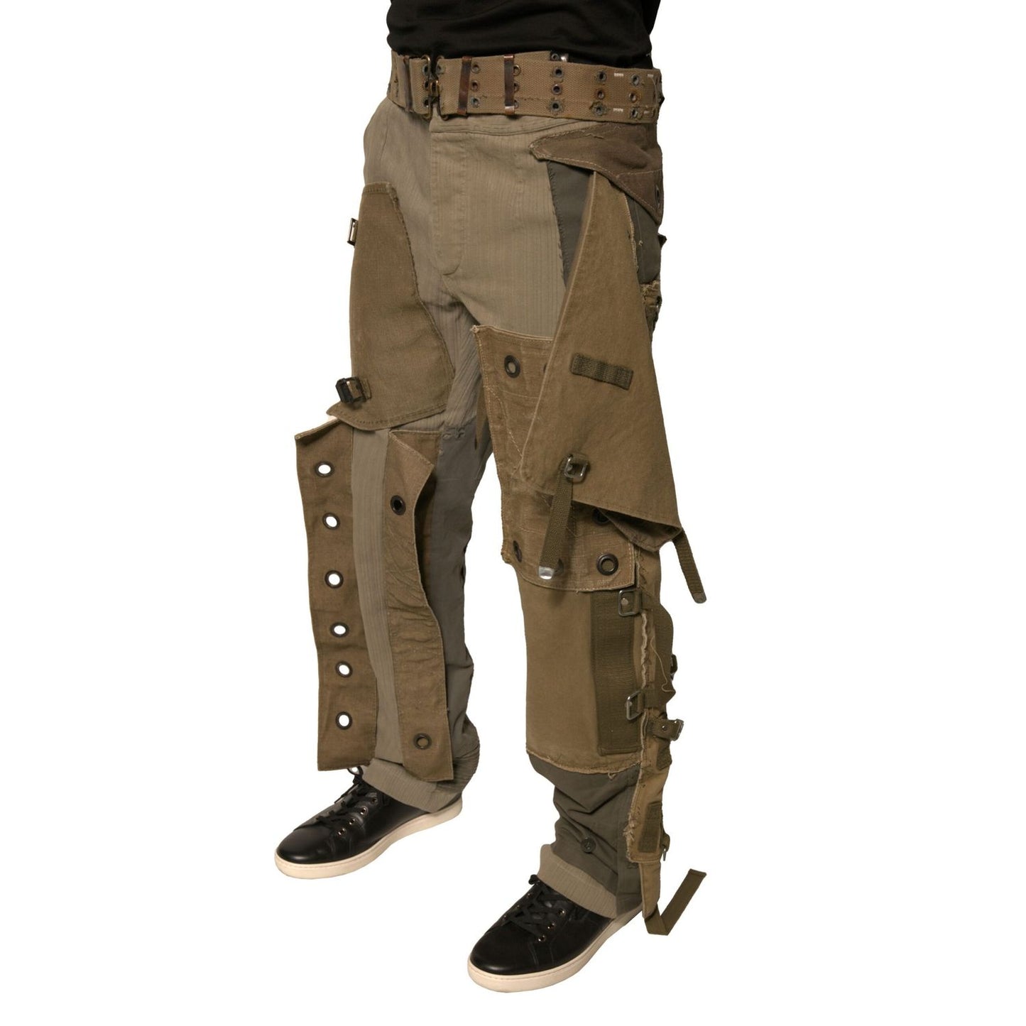 Dolce & Gabbana Multicolor Reconstructed Flight Cargo Pants 1728,67345645728,Cargo Pants - Pants - Clothing,Clothing,Dolce & Gabbana,IT48 | M,Jeans & Pants - Men - Clothing,Material: 50% Cotton 50% Hemp,Men,Men - Clothing,Multicolor,New with tags,Pants -