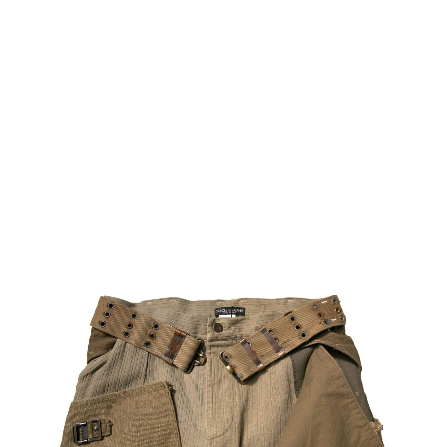 Dolce & Gabbana Multicolor Reconstructed Flight Cargo Pants 1728,67345645728,Cargo Pants - Pants - Clothing,Clothing,Dolce & Gabbana,IT48 | M,Jeans & Pants - Men - Clothing,Material: 50% Cotton 50% Hemp,Men,Men - Clothing,Multicolor,New with tags,Pants -