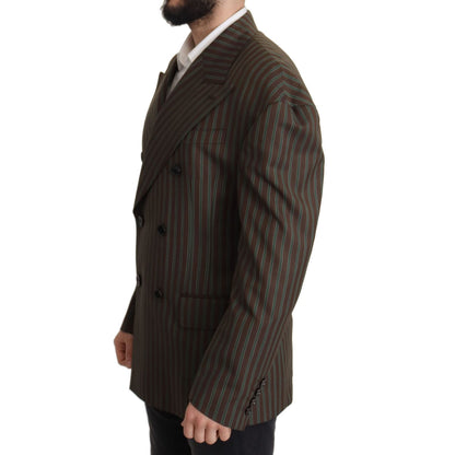 Dolce & Gabbana Multicolor Stripes Double Breasted Blazer