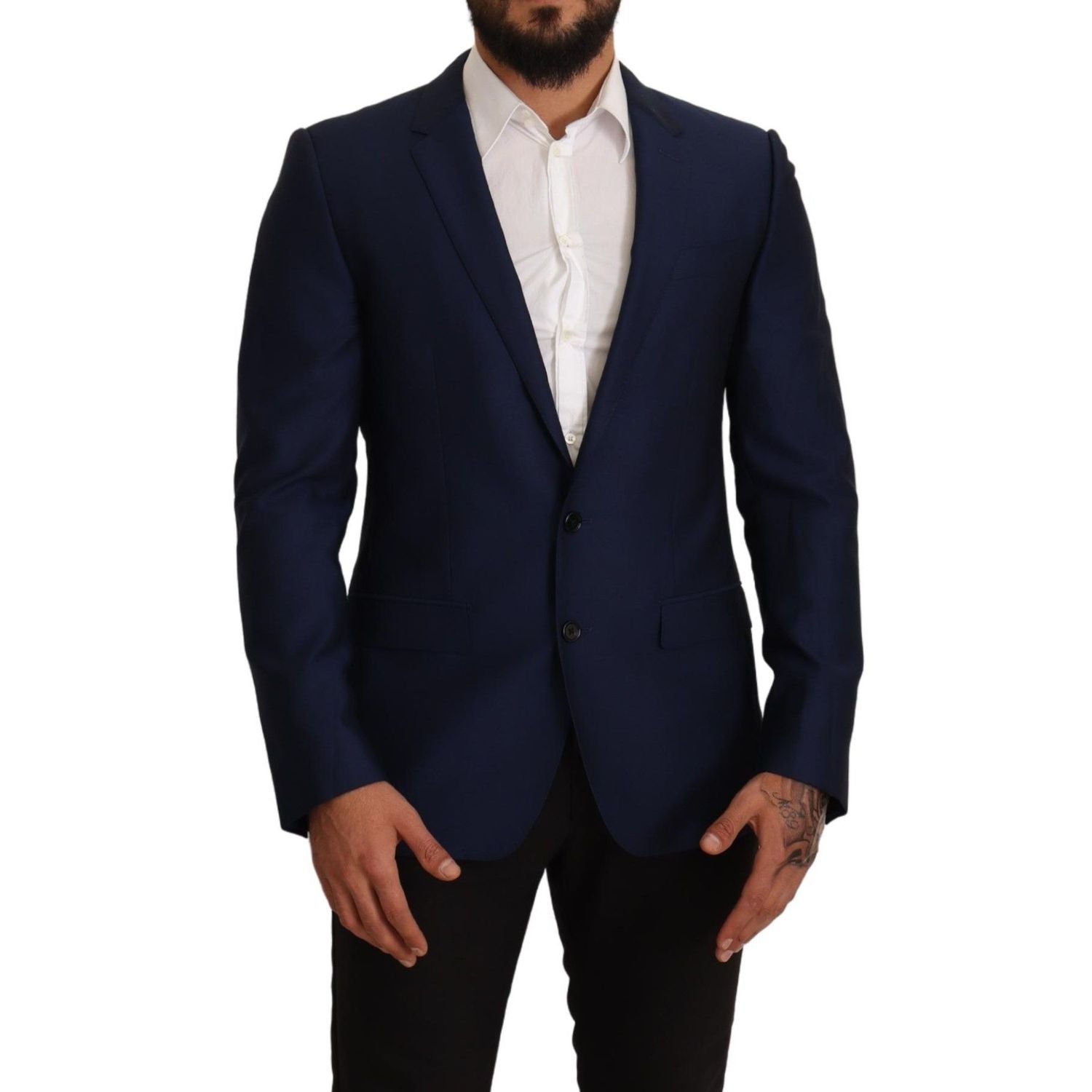 Dolce & Gabbana Navy Blue Slim Fit Jacket MARTINI Blazer
