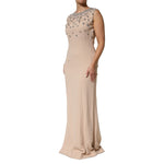 Dolce & Gabbana Nude Ecru Beaded Crystal Embellished Dress for formal occasions and red carpet events