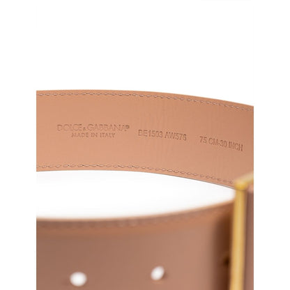 Dolce & Gabbana Pink Leather Regular Belt