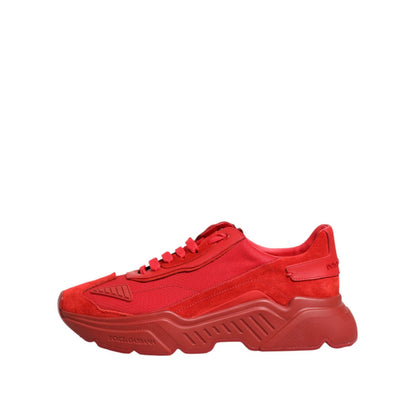 Dolce & Gabbana Red Leather Daymaster Low Top Sneakers Shoes
