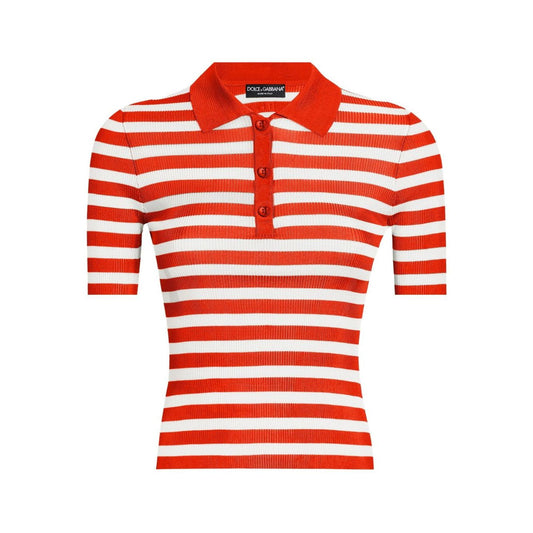 Dolce & Gabbana Striped Polo Top Topwear
