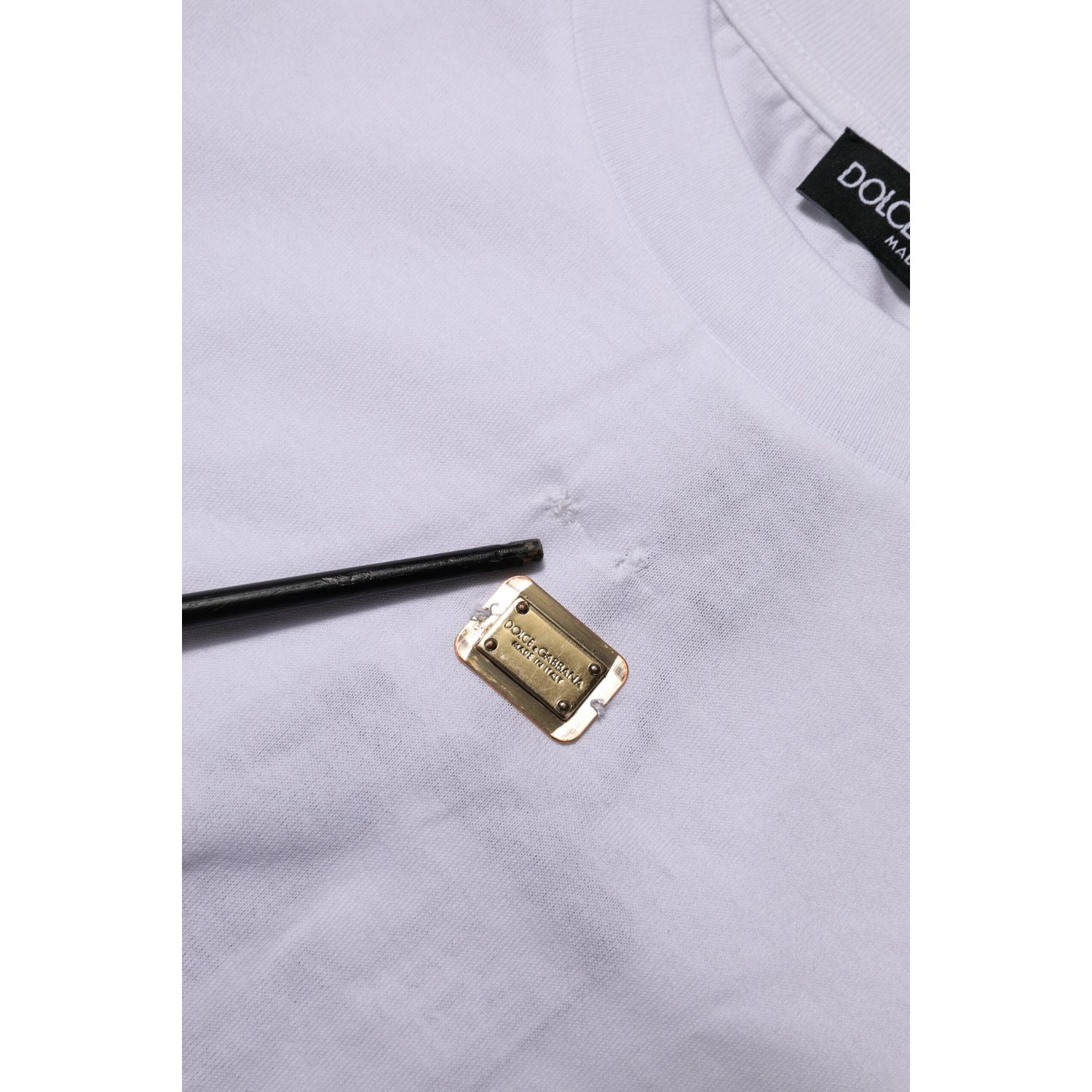 Dolce & Gabbana T-Shirt White Cotton Round Neck Short Sleeves I