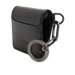 Dolce & Gabbana Wallet Black Leather Logo Embossed Key Chain Card Holder Wallet SMY11293