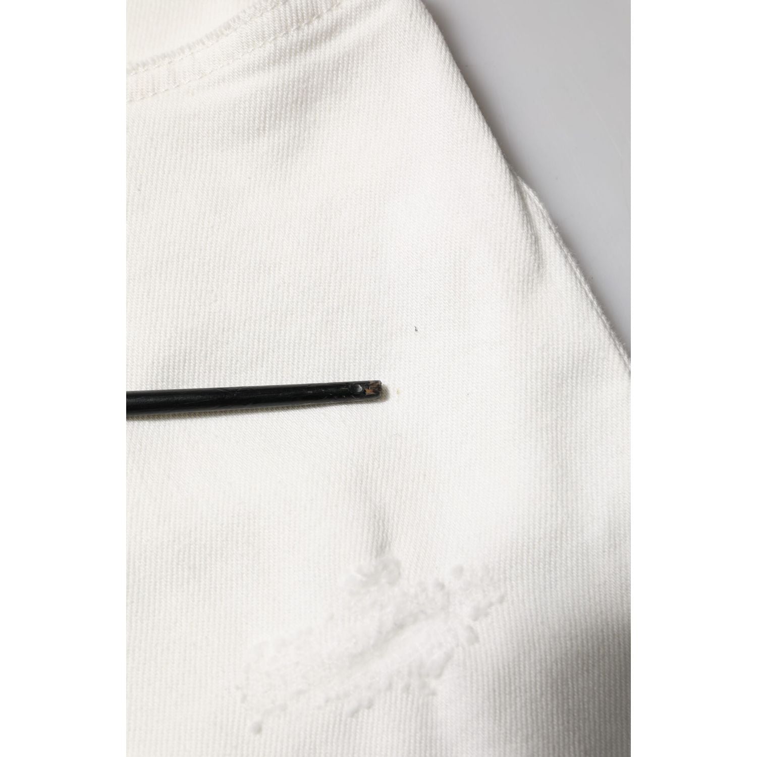 Dolce & Gabbana White Cotton Loose Men Denim Jeans