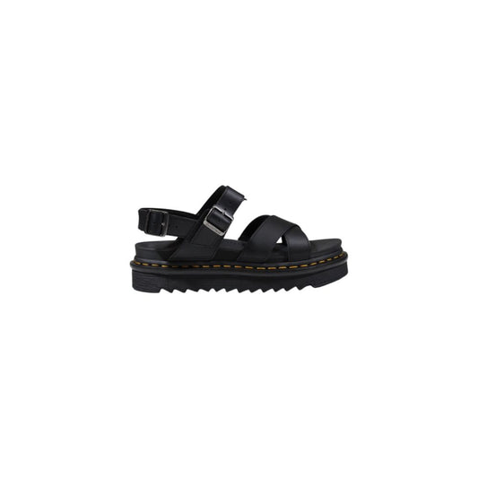 Dr. Martens Black Leather Flat Sandals