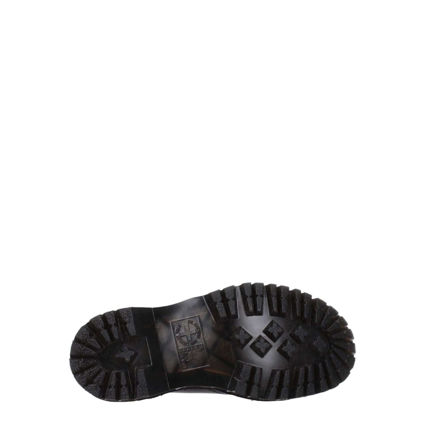 Sole view of Dr. Martens Black Leather Oxfords And Derbies with durable rubber tread.