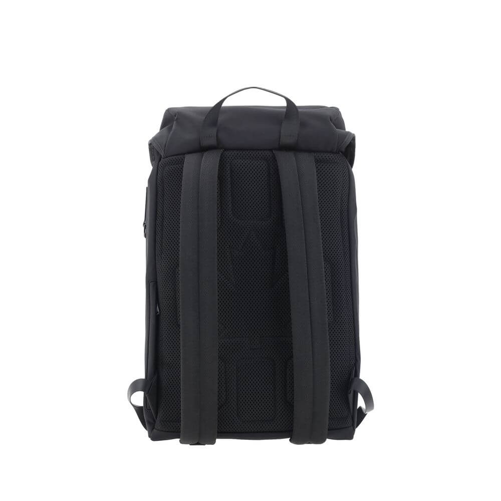 Back view of Dsquared² Black Nylon Backpack showing padded shoulder straps.