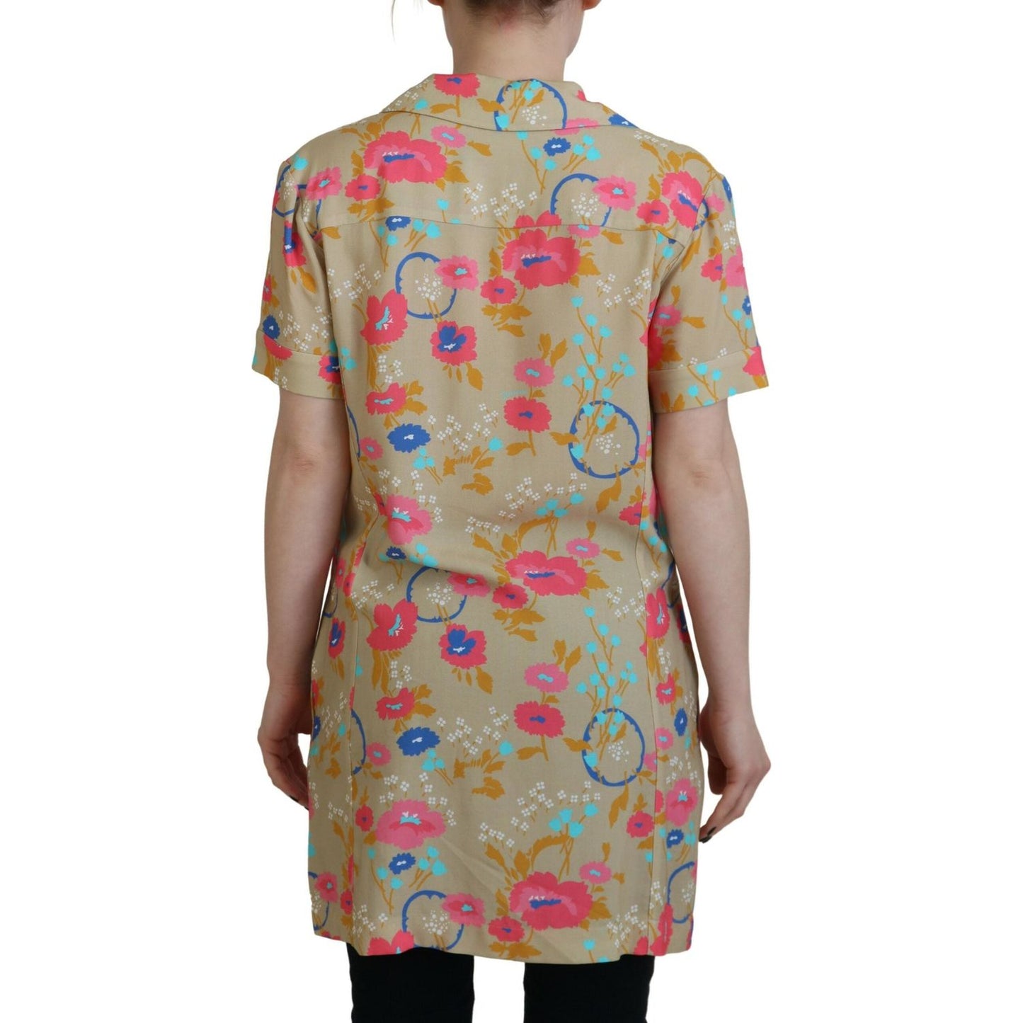 Dsquared² Multicolor Printed Collared Button Front Long Blouse Top 1728,67345645728,Clothing,Dsquared²,IT38 | XS,Material: 100% Viscose,Multicolor,Preowned / Defect,T-Shirts - Clothing,T-Shirts - T-Shirts - Clothing,Tops & T-Shirts - Women - Clothing,Wome