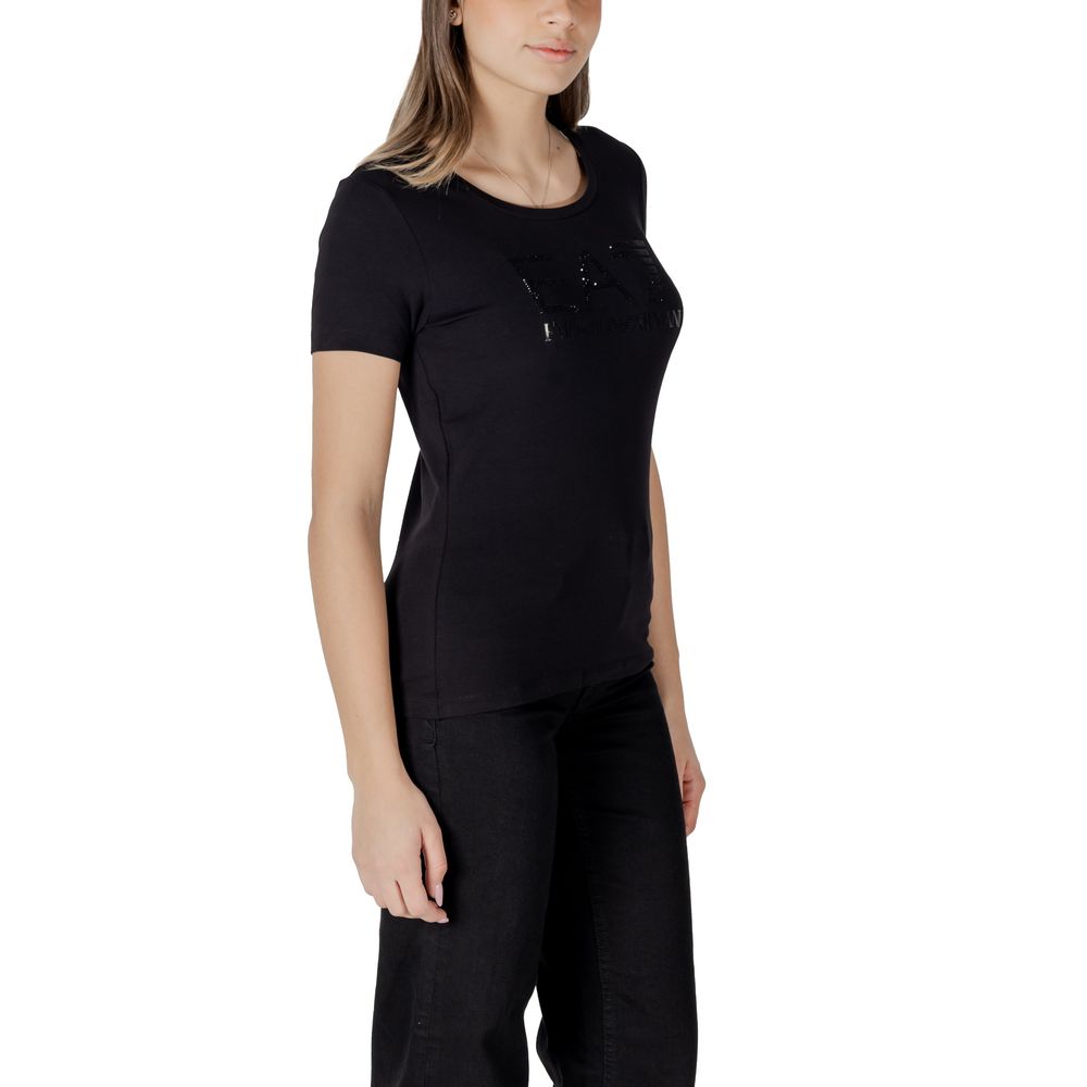 EA7 Emporio Armani Black Cotton Sportswear