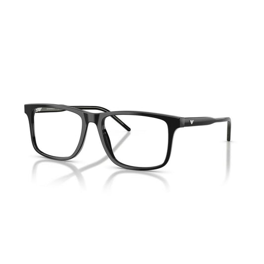 Stylish EMPORIO ARMANI MOD. EA 3257 acetate eyeglasses for gentlemen, showcases a sleek design in black frames.