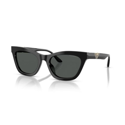 EMPORIO ARMANI MOD. EA 4259U black acetate sunglasses for ladies, featuring a stylish and elegant design ideal for fashion-forward women.