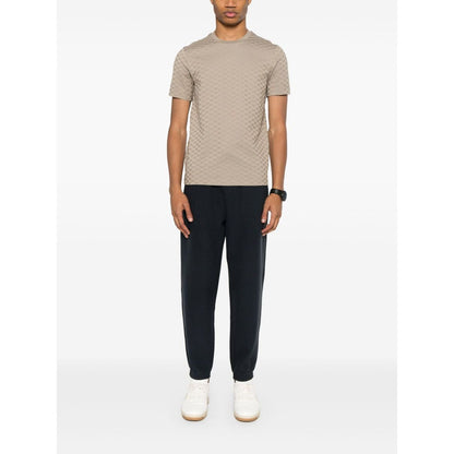 Emporio Armani ASV Lyocell blend jersey joggers with all-over lettering