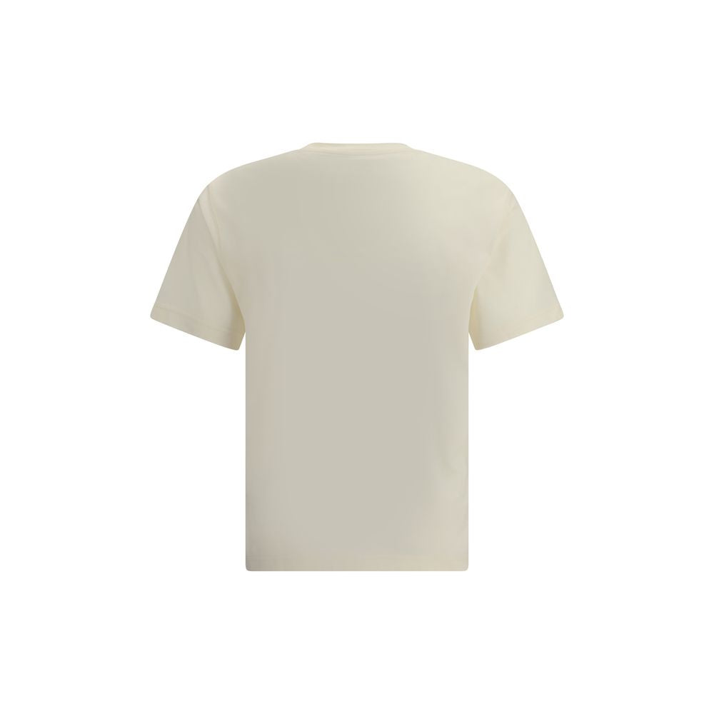 Back view of Emporio Armani Multicolor Cotton T-Shirt with ribbed crew neck, contrasting logo, 100% cotton, perfect for layering.