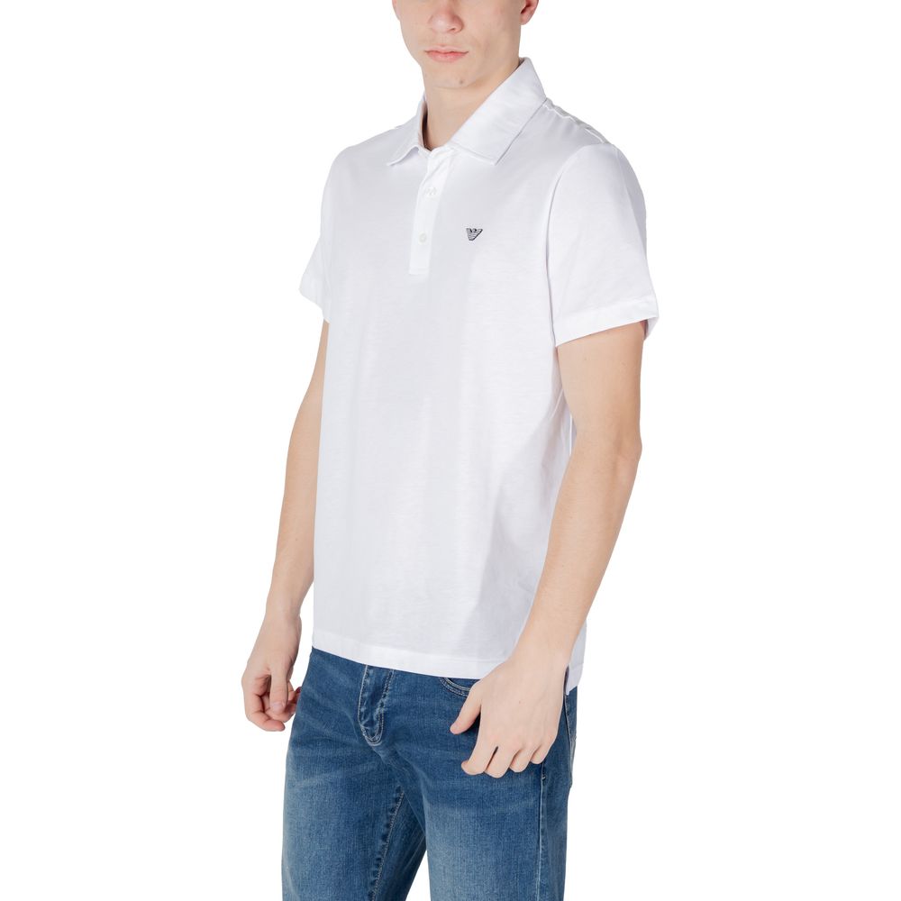 Emporio Armani Underwear White Cotton Polo Shirt