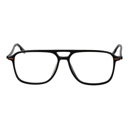 Ermenegildo Zegna Black Acetate Glasses (Frames) with full-rim aviator style and demo lenses, includes branded case.