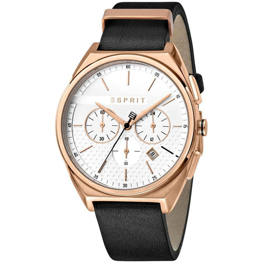 Esprit Black Leather Watch 1728,Black,Esprit,Men,New with tags,Watches for Men - Watches Esprit ESES1G062L0035AC