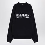 Balmain Blue wool sweater with logo FH1KD000KI84/R_BALMA-SAJ_323