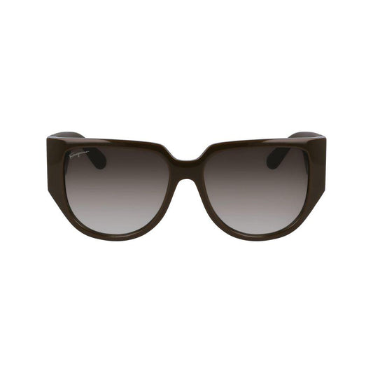 Ferragamo Green Bio Injected Sunglasses Category-Sunglasses,Ferragamo,Gender-Women,Green,New with tags,Subcategory-SunglassesWomen,Sunglasses for Women - Sunglasses,Women Ferragamo FESF1088SE324AC