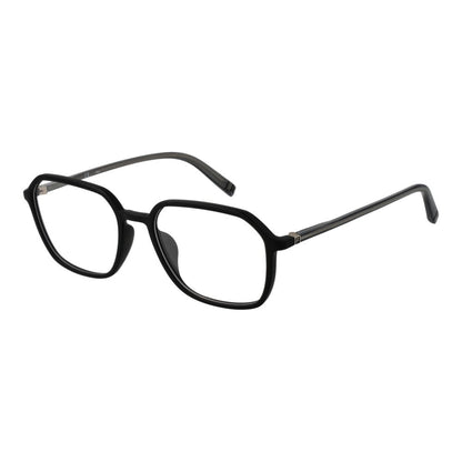 Fila Black Cellulose Propionate Glasses (Frames) with square full-rim design and demo lenses for men.