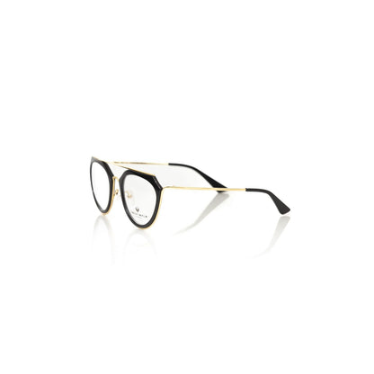 Frankie Morello Aviator-Style Chic Eyeglasses with Gold Accents
