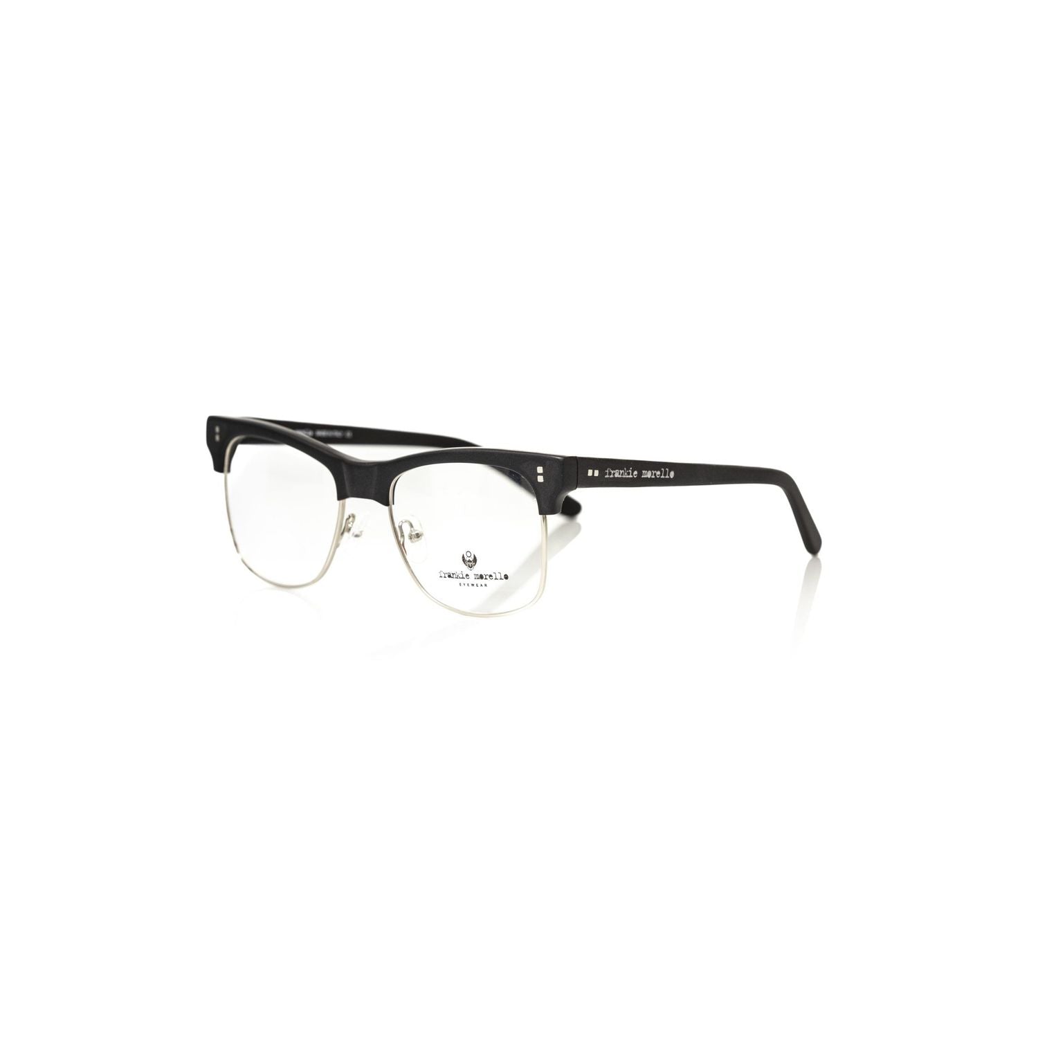 Frankie Morello Black Metallic Men's Eyeglass Frame