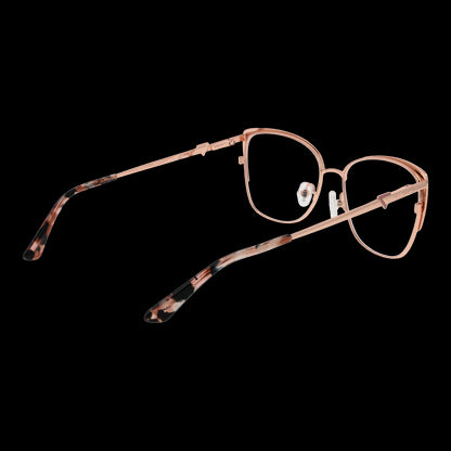 GUESS MOD. GU2814 55058 eyeglasses for ladies, rose gold frame with tortoiseshell temples, stylish eyewear for women.