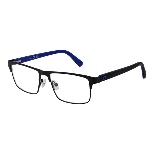 GUESS MOD. GU50131 53002 gent glasses, sleek black frame with blue accents, perfect eyewear for men