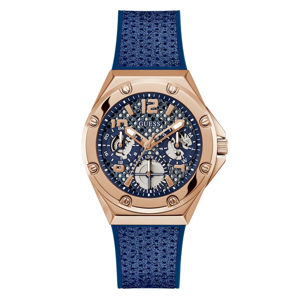 GUESS WATCHES Mod. ASTERIA with blue band and detailed face design