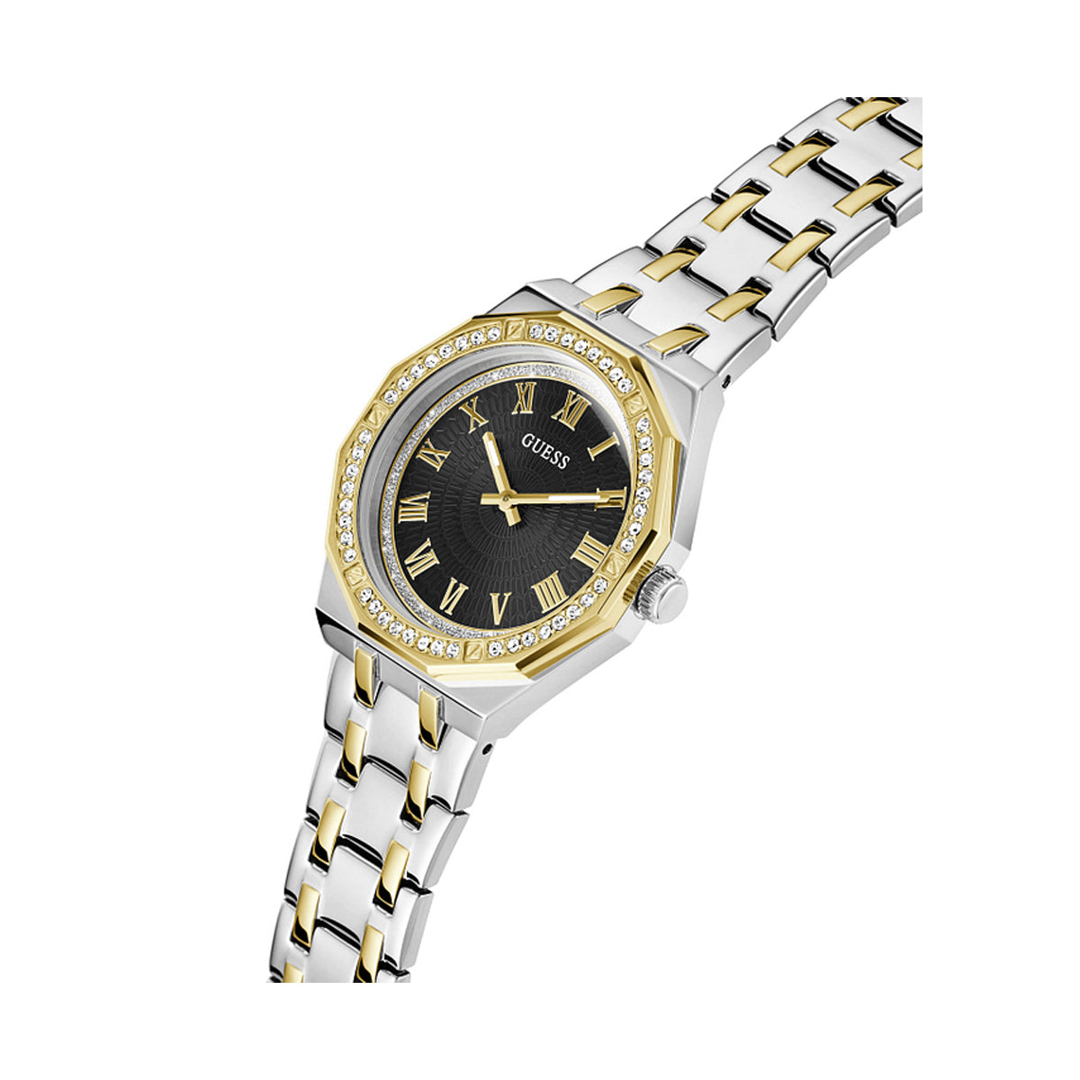 Stylish GUESS WATCHES Mod. GW0770L4 with gold accents and a sleek design, perfect for elegant occasions.