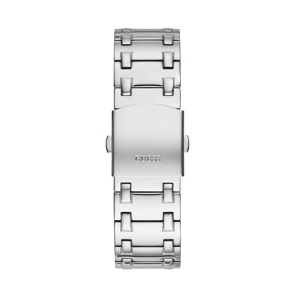 Silver bracelet of GUESS Mod. MOMENTUM watch with engraved logo