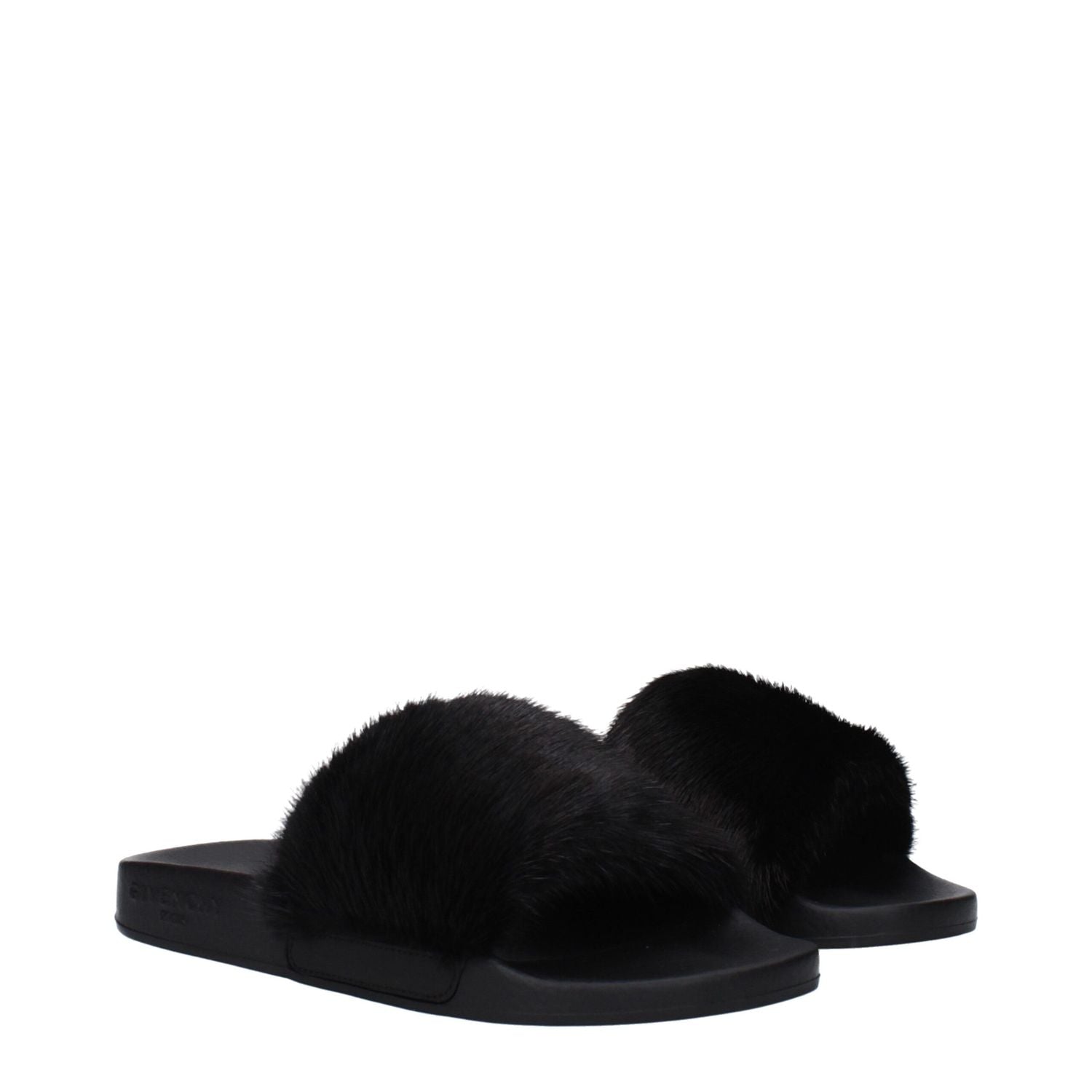Givenchy Black Cotton Slippers