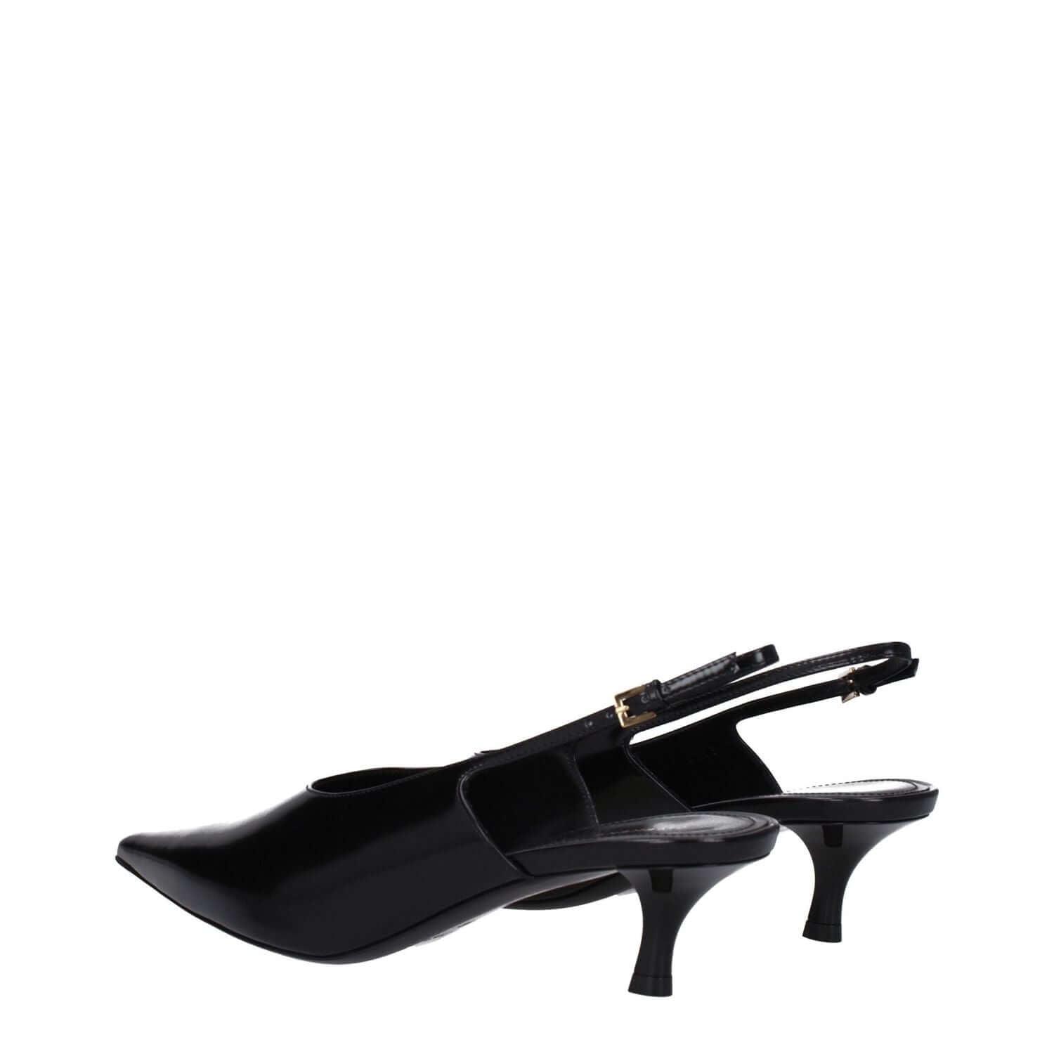 Givenchy Black Leather Mid Heel Pumps