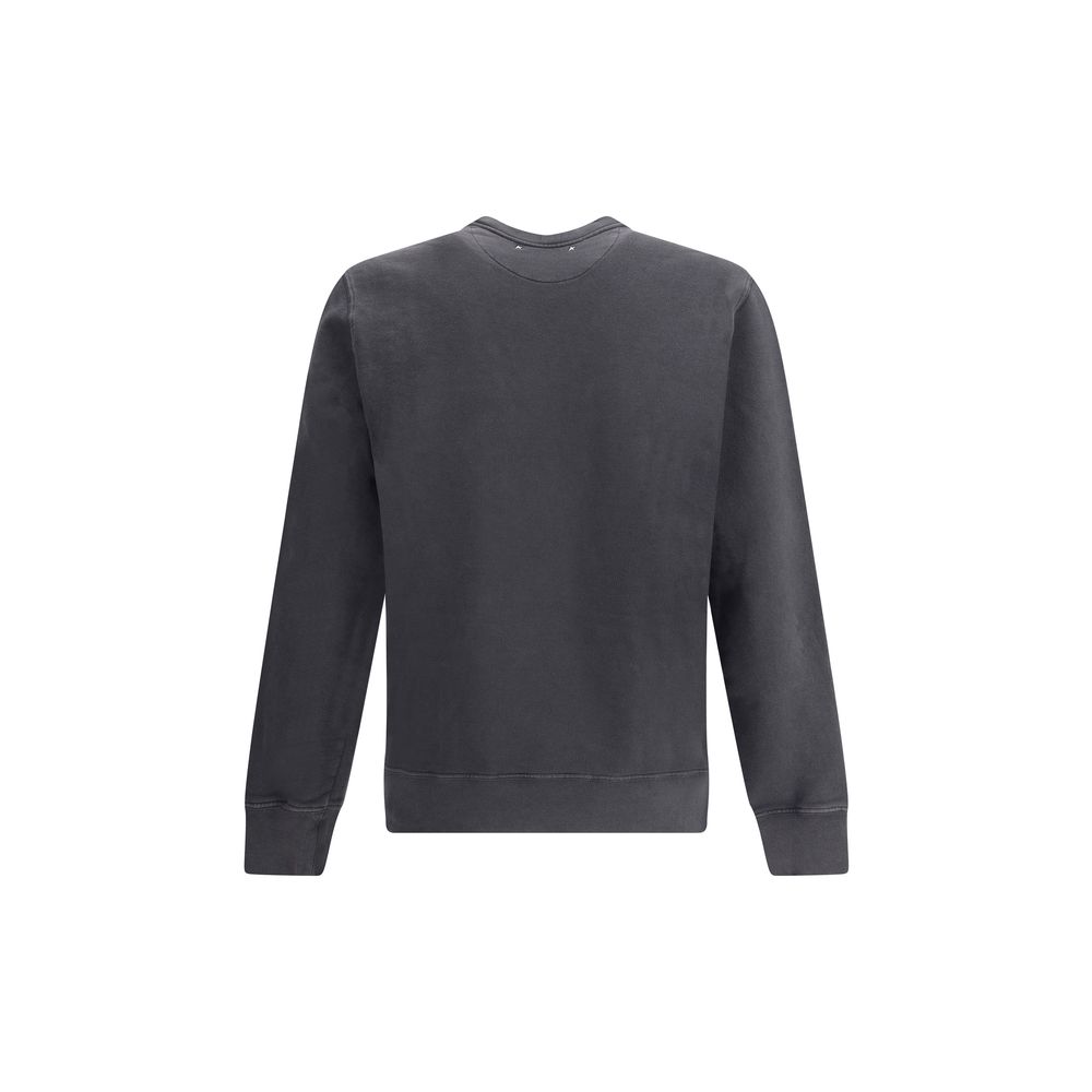 Golden Goose Logoed Sweatshirt back view featuring crew neck and ribbed cuffs for a snug fit.