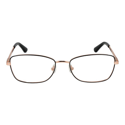 Guess Black Metal Glasses (Frames) for women with full-rim rectangle style, metal frame, demo lenses, and branded case included.