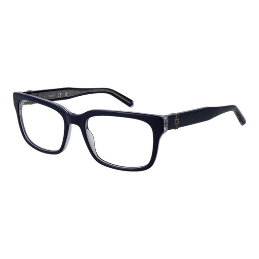 Guess Blue Acetate Glasses (Frames) for men with full-rim design, blue acetate frame, demo lenses, and branded case.
