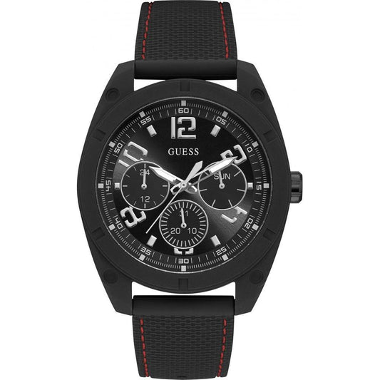 Guess Black Rubber Watch 1728,Black,Guess,Men,New with tags,Watches for Men - Watches Guess GUW1256G1AC